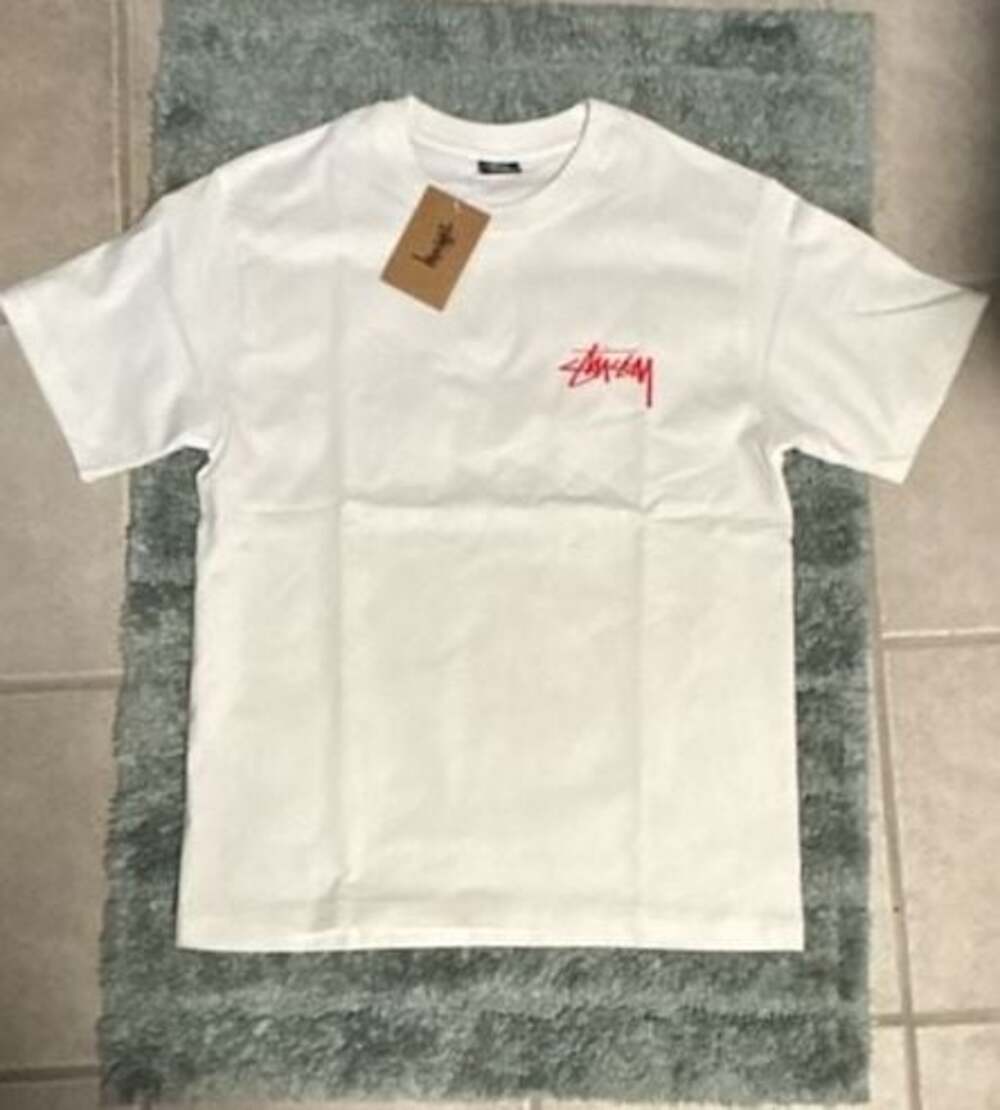 Stussy Car Graphic T-Shirt White Size Small